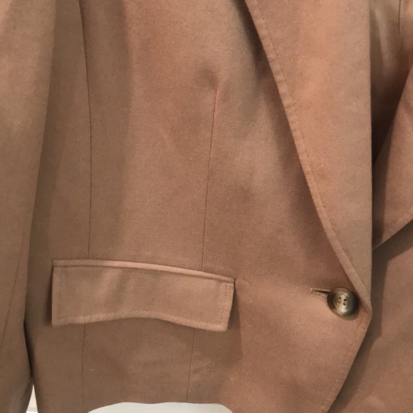 Vintage Pendleton Wool Blazer Womens 18 Tan Jacket Made in USA Preppy Academia - Picture 2 of 9